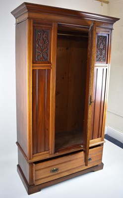 Lot 11 - A Victorian mahogany wardrobe with single...