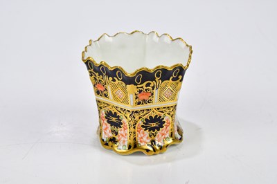 Lot 2076 - ROYAL CROWN DERBY; a hexagonal vase in the...