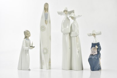 Lot 2194 - LLADRO; four figures including two nuns...