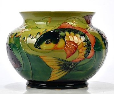 Lot 359 - SALLY TUFFIN FOR MOORCROFT; a large jardinière...