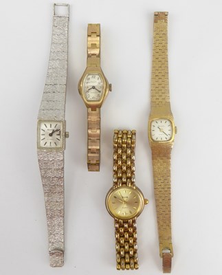 Lot 1077 - Four ladies' wristwatches comprising Accurist,...