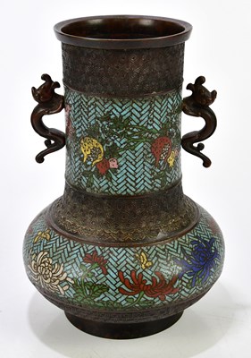 Lot 1120 - An early 20th century Chinese cloisonne vase...