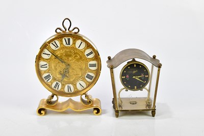 Lot 2306 - A group of five modern brass mantel clocks,...