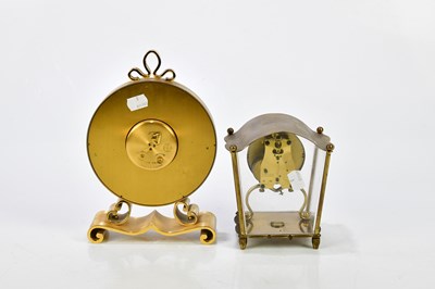 Lot 2306 - A group of five modern brass mantel clocks,...