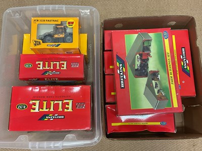 Lot 112 - BRITAINS; two boxes of Britains tractors, farm...