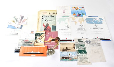 Lot 319 - A collection of maritime related ephemera to...