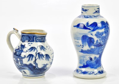 Lot 1143 - An 18th century Chinese blue and white...