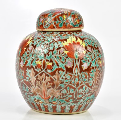 Lot 1102 - A Chinese Famille Verte porcelain ginger jar...