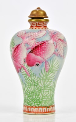 Lot 1100 - A Chinese porcelain snuff bottle, possibly...