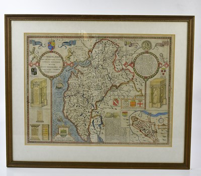 Lot 475 - A 17th century map of Cumberland and the...