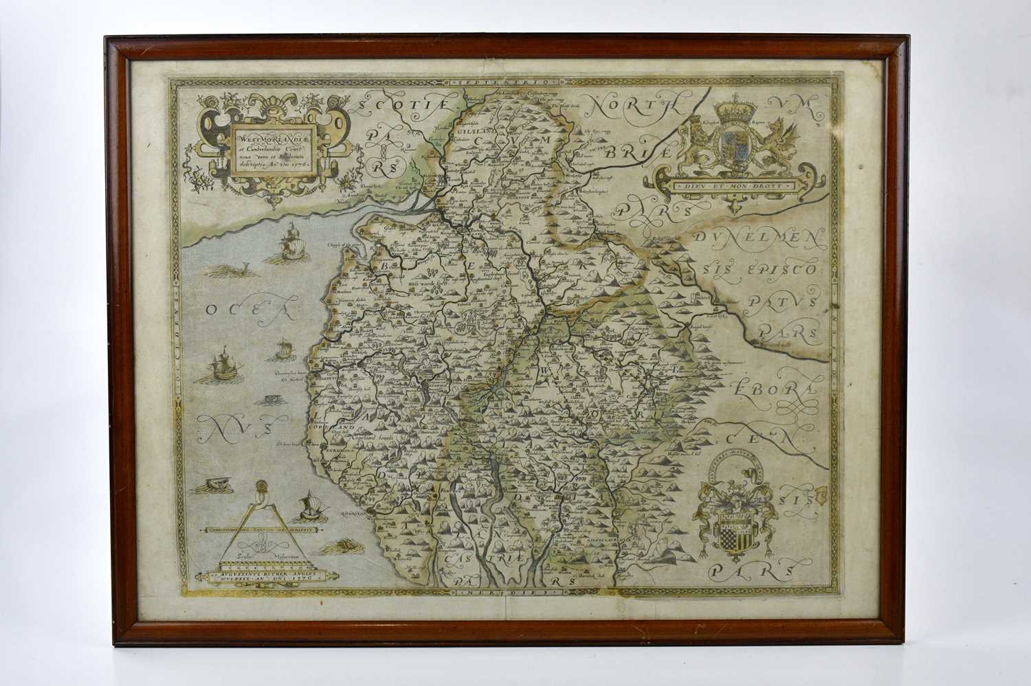 Lot 477 - CHRISTOPHER SAXTON; a 16th century map of West...