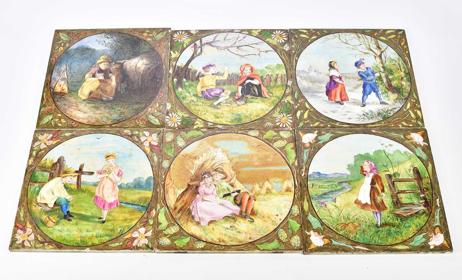 Lot 173 - MINTON HOLLINS & CO; a set of six hand painted...