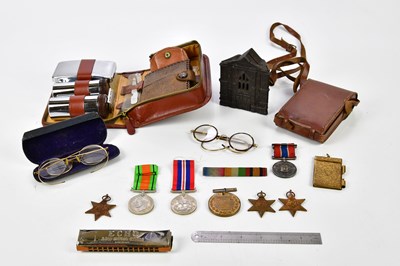 Lot 454 - A set of five WWII medals comprising the...