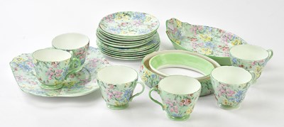 Lot 205 - SHELLEY; a 'Melody' pattern part tea and...