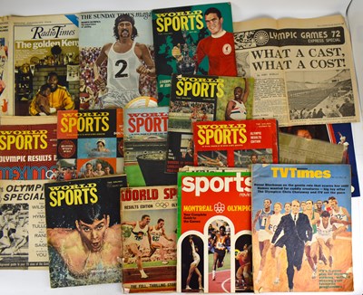 Lot 566 - Various newspapers and magazines of athletes...