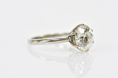 Lot 24 - A fine diamond solitaire ring, the round...