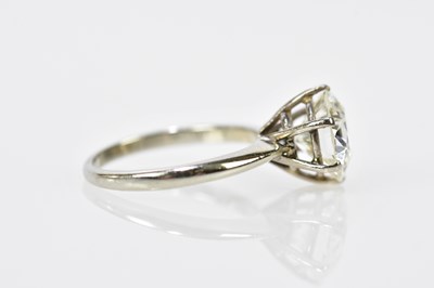 Lot 24 - A fine diamond solitaire ring, the round...