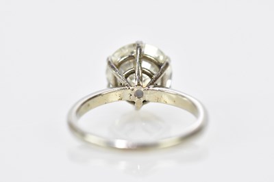Lot 24 - A fine diamond solitaire ring, the round...