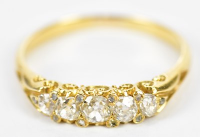 Lot 134 - An Edwardian yellow metal and diamond...