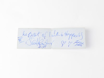 Lot 632 - JIMI HENDRIX; a torn page from an autograph...