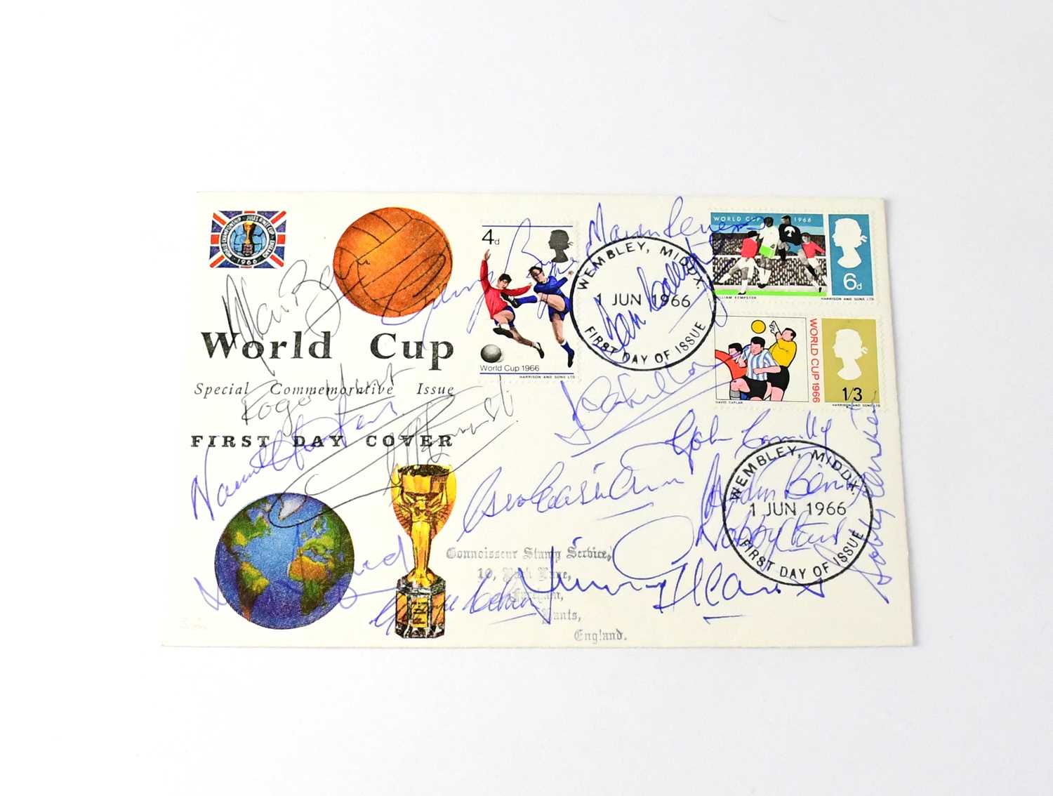 Lot 576 - WORLD CUP 1966; a first day cover signed by...