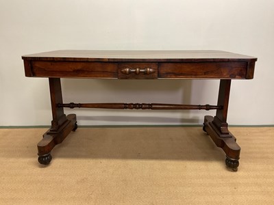 Lot 582 - An early Victorian rosewood library table with...