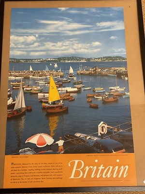 Lot 337 - An original travel poster for Paignton Devon,...