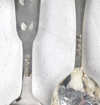 Lot 444 - A hallmarked silver spoon with chased decoration