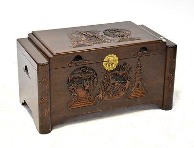 Lot 41 - An Eastern camphorwood chest