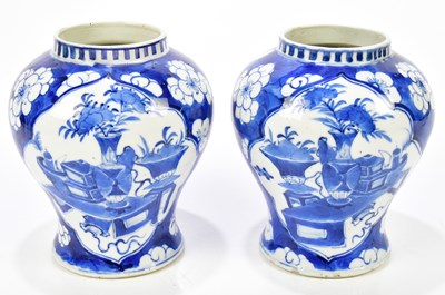 Lot 1096 - A pair of late 19th century Chinese blue and...