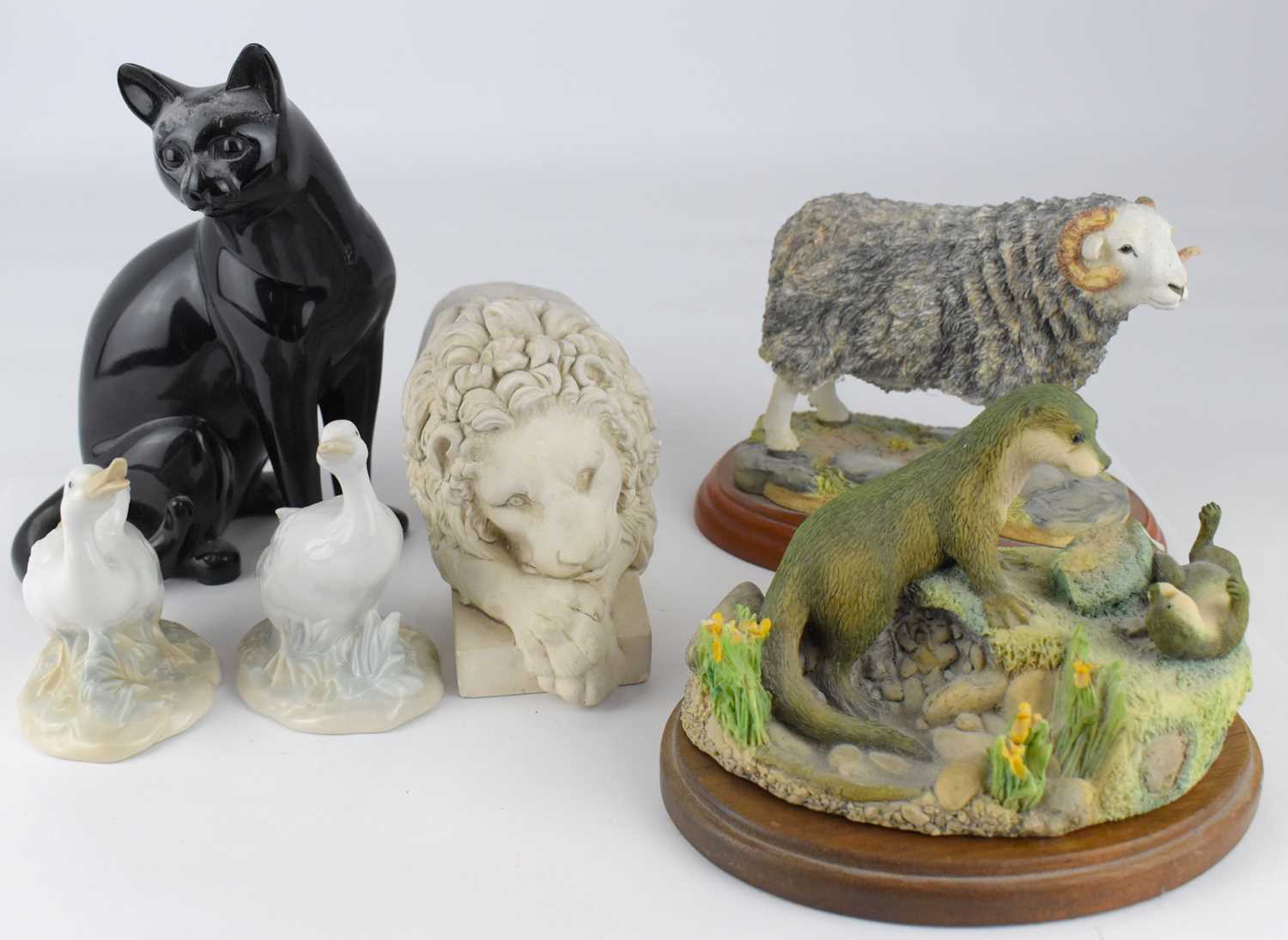 Lot 395 - Six collectible animal figures comprising a...