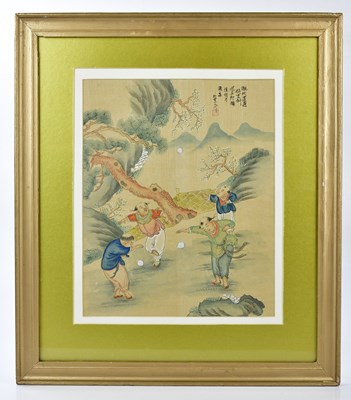 Lot 1005 - Two early 19th century Chinese watercolours,...