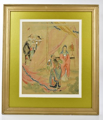 Lot 1005 - Two early 19th century Chinese watercolours,...