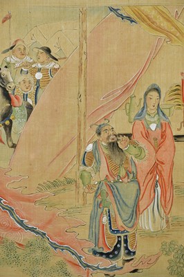 Lot 1005 - Two early 19th century Chinese watercolours,...