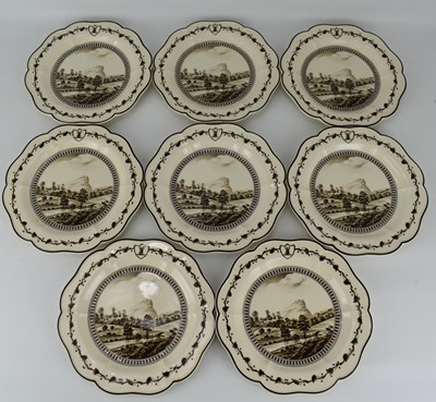 Lot 243 - WEDGWOOD; eight plates from the 'Queen's Ware...