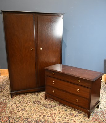 Lot 6733 - STAG MINSTREL; a mahogany effect twin door...