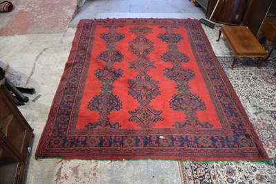 Lot 182 - A large Turkish carpet, with stylised...