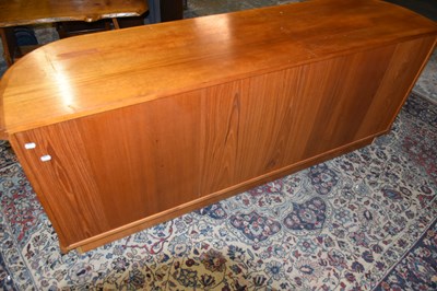 Lot 6708 - A Danish teak sideboard with tambour front...