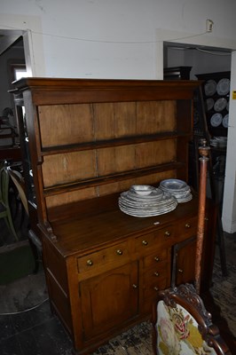 Lot 1213 - An 18th century Welsh pine dresser, the...