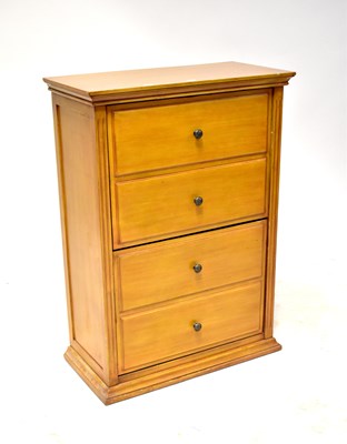 Lot 14 - A 20th century narrow four-drawer chest of drawers