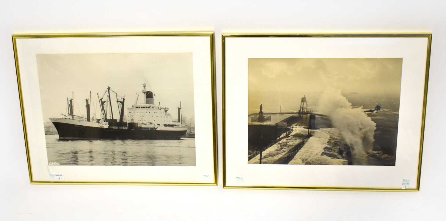 Lot 309 - A black and white photograph of the ship...