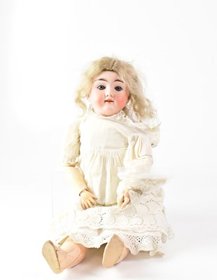 Lot 467 - JUMEAU; a bisque head doll with blue...