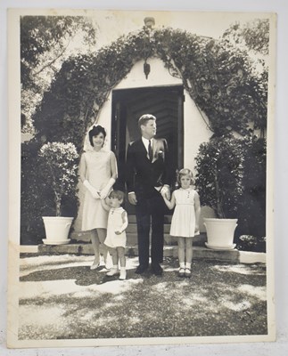 Lot 430 - A black and white photograph of John F Kennedy...