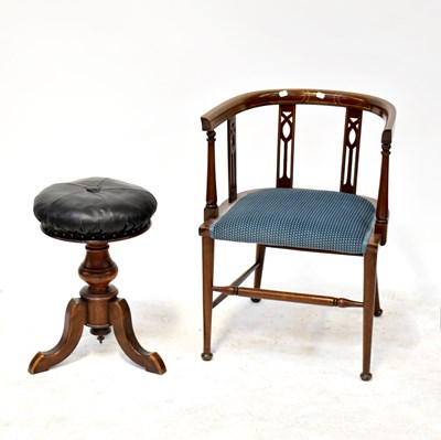 Lot 51 - A Victorian piano stool