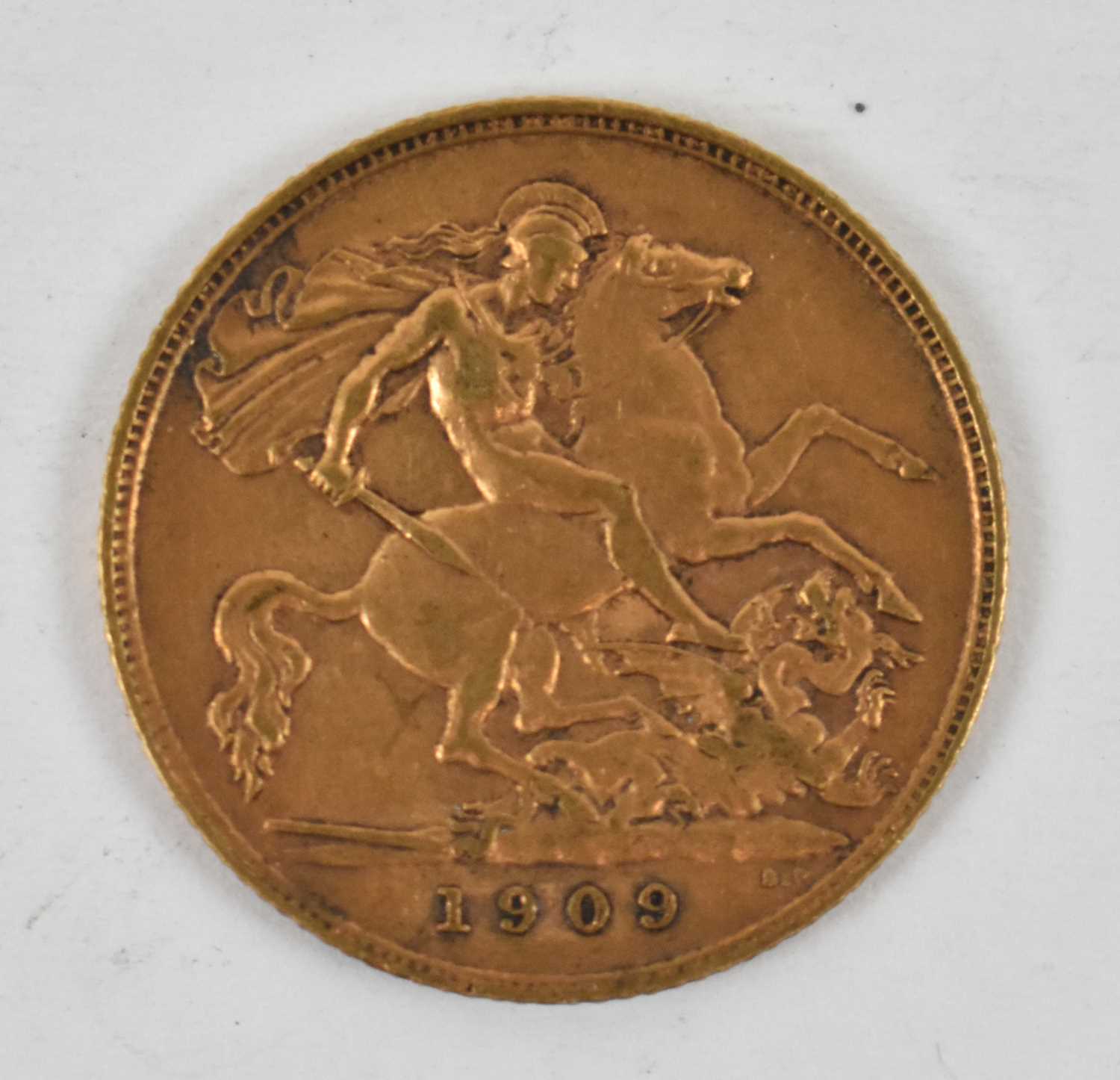 Lot 895 - A Edward VII 1909 half sovereign.