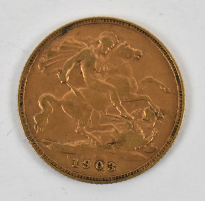 Lot 898 - An Edward VII 1903 half sovereign.