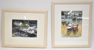 Lot 270 - MARY PELHAM; two small watercolour shipping...