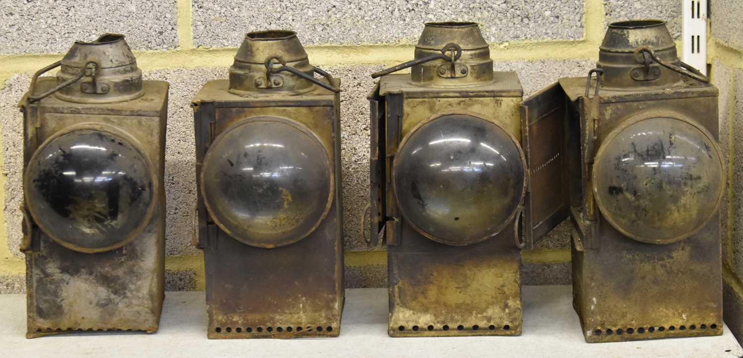 Lot 351 - A group of four Southern Rail railway lamps,...