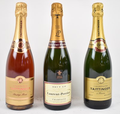 Lot 321 - CHAMPAGNE; three bottles of champagne, to...