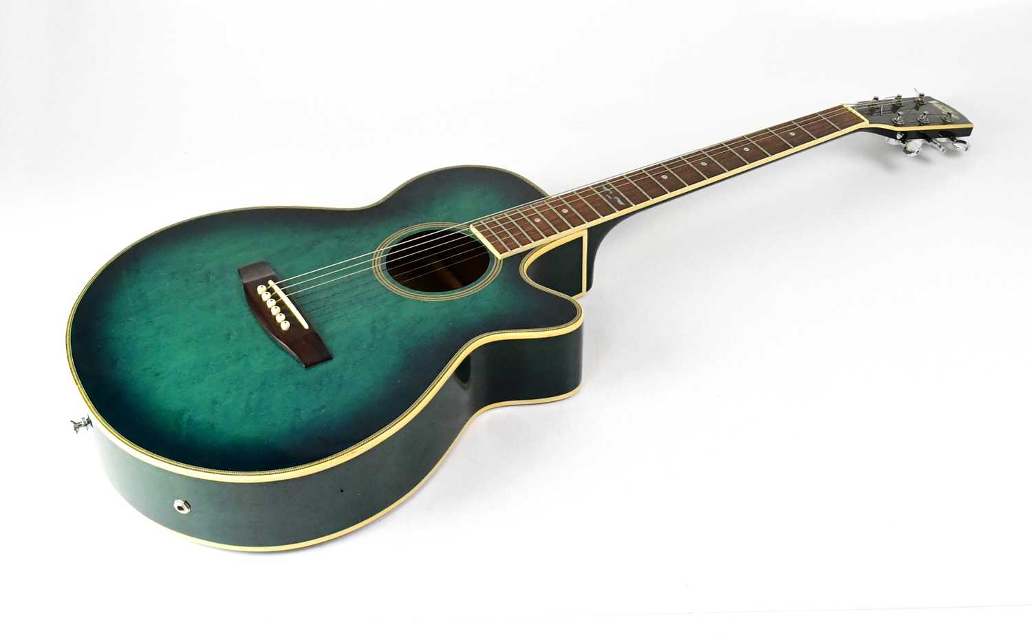 Lot 584 - VINTAGE; a semi-acoustic guitar with blued...